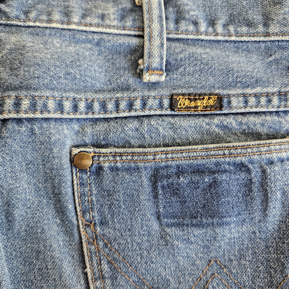 Wrangler Blue Denim Jeans with Vintage Look